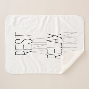 Rae Dunn Inspired Rest and Relaxation Sherpa Blanket