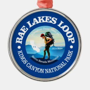 Rae Lakes Loop (C) Metal Ornament