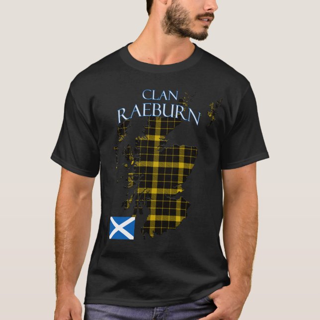 Raeburn Scottish Clan Tartan Scotland T-Shirt (Front)