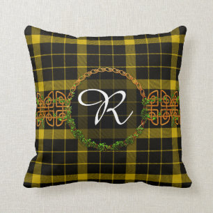 Raeburn Tartan And Monogram Throw Pillow
