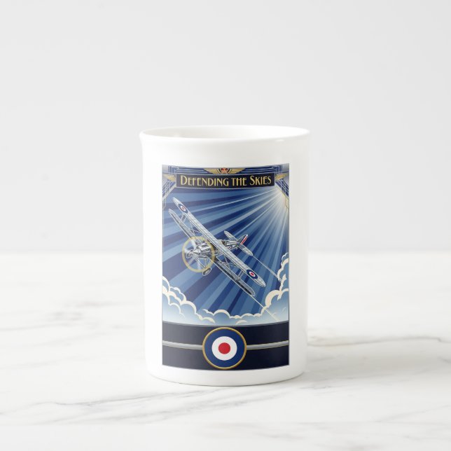 RAF Art Deco Bone China Mug (Front)