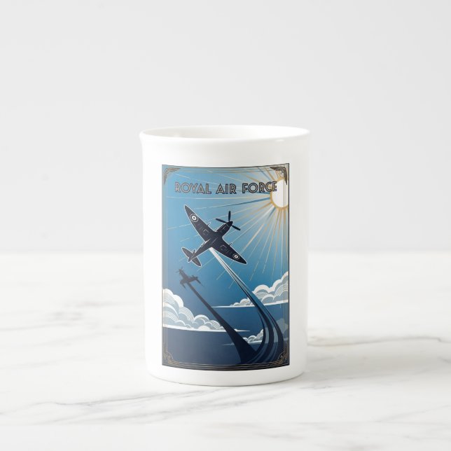 RAF Art Deco Bone China Mug (Front)