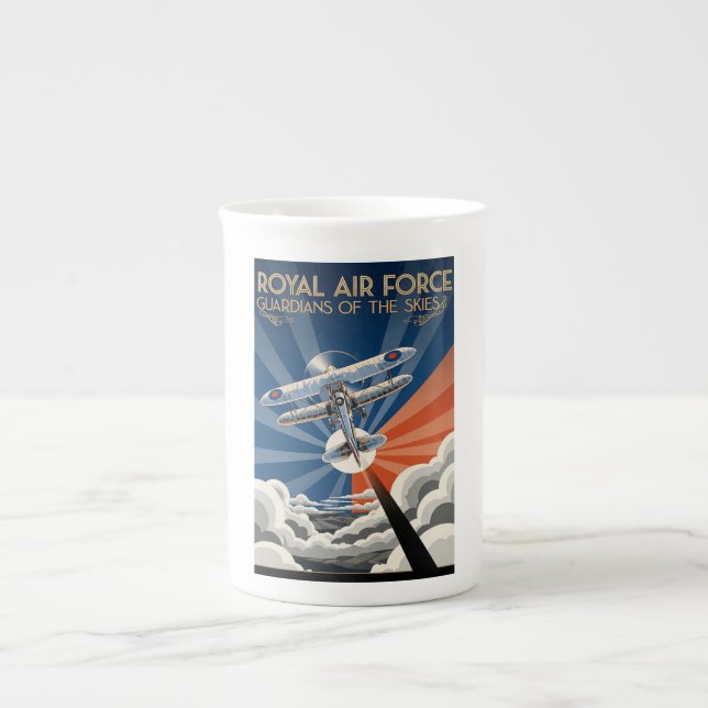 RAF Art Deco Bone China Mug (Front)