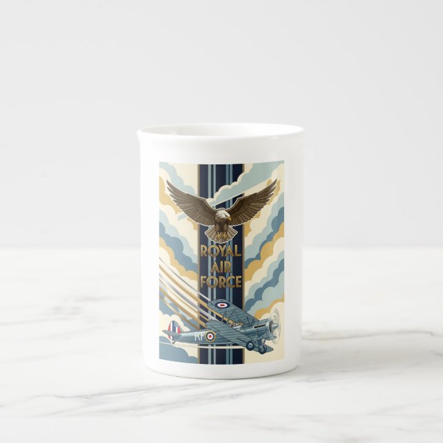 RAF Art Deco Bone China Mug (Front)