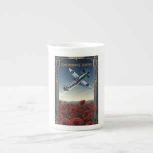 RAF Art Deco Remembrance Day Edition Bone China Mug