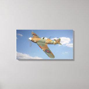 RAF Hurricane in Flight Canvas Print
