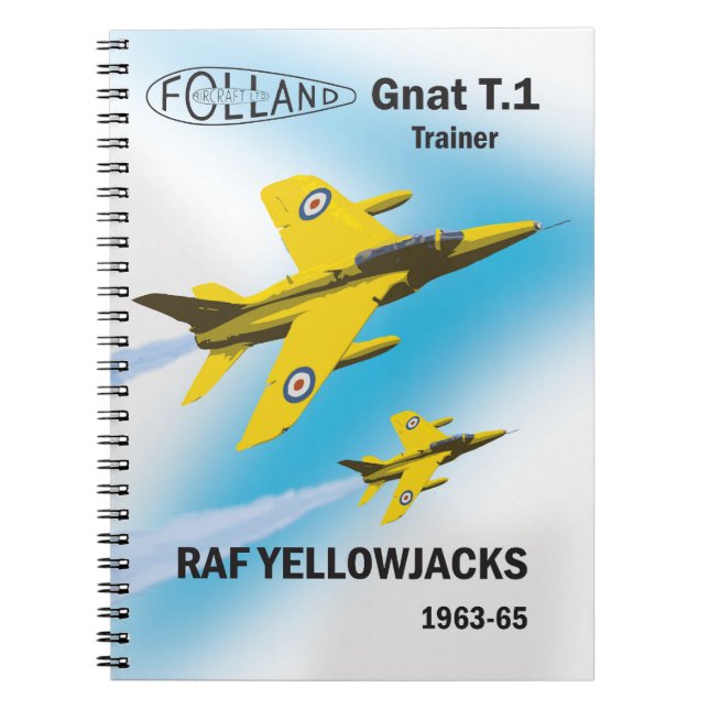RAF Yellowjacks in Gnat T.1 trainers Notebook (Front)