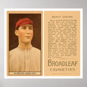 Rafael Almeida Reds Baseball 1912 Poster