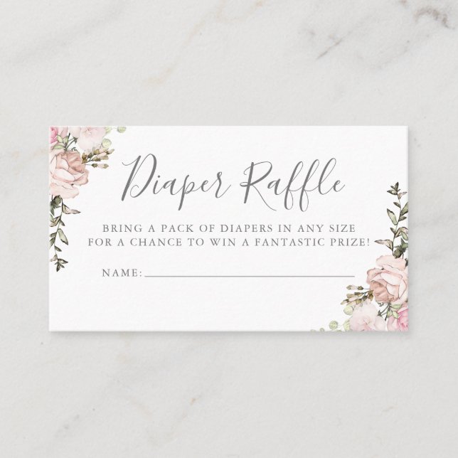 Raffle de couches | Baby shower Invitation Inserti (Devant)