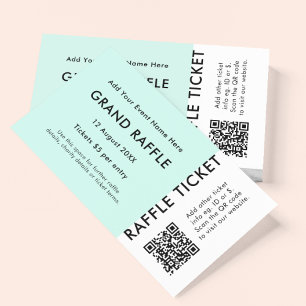 Raffle Ticket Mint QR Code Prize Draw Event Ticket