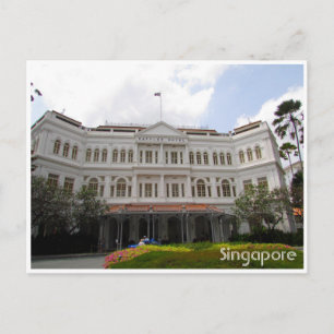 raffles singapore postcard