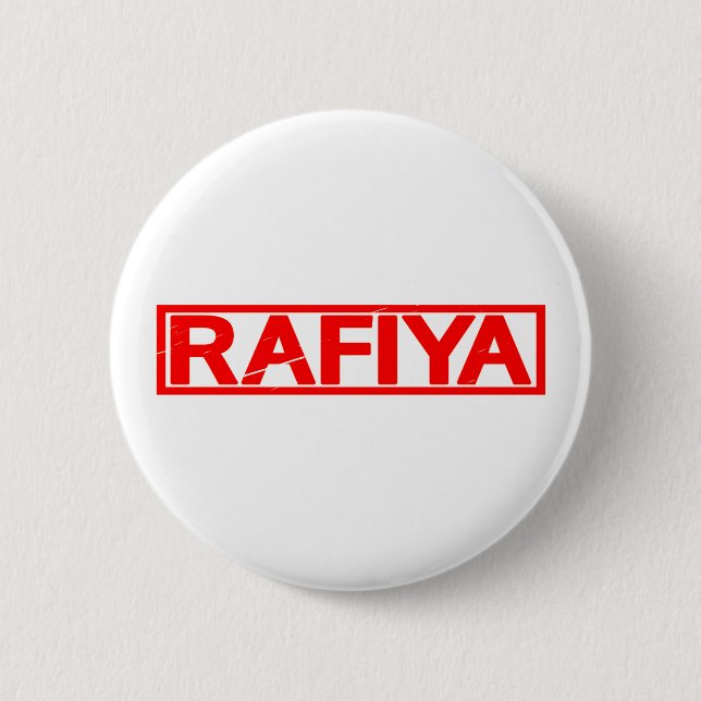 Rafiya Stamp 2 Inch Round Button (Front)