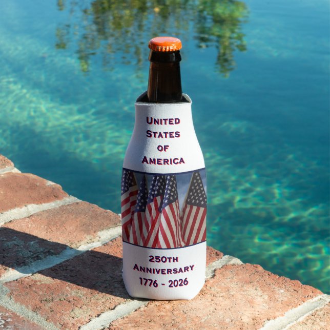 Rafraichisseur De Bouteilles 250e anniversaire USA Patriotic American Flags (Piscine in situ)