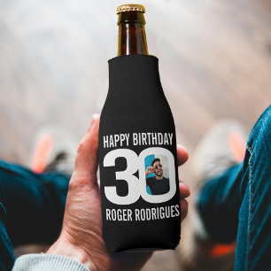 Rafraichisseur De Bouteilles 30e anniversaire noir et blanc deux photos Glacièr