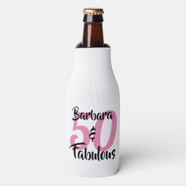 Rafraichisseur De Bouteilles 50 et fabuleux fête d'anniversaire personnalisée (Bottle Devant)
