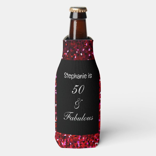 Rafraichisseur De Bouteilles 50 Fabuleuse Parties scintillant Anniversaire Bour (Bottle Devant)