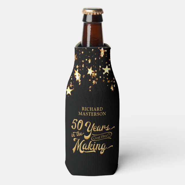 Rafraichisseur De Bouteilles 50e anniversaire 50 ans dans la fabrication (Bottle Devant)
