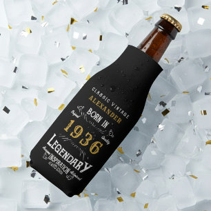 Rafraichisseur De Bouteilles 90e anniversaire 1936 Nom Légende Chic Noir Or