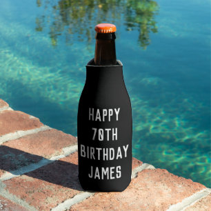 Rafraichisseur De Bouteilles Anniversaire Golfer 70e Elégant Black Papa élégant