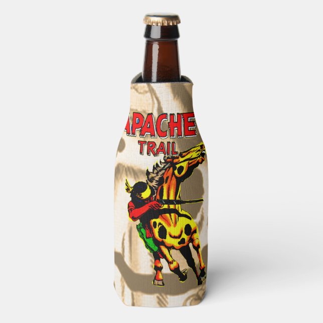 Rafraichisseur De Bouteilles Apache Trail #1, Amérindien Avec Bannière (Bottle Devant)