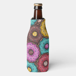 Rafraichisseur De Bouteilles Aquarelle colorée beignets avec Motif d'arrosage