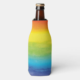 Rafraichisseur De Bouteilles Aquarelle Rainbow Pride brillant Vibrant