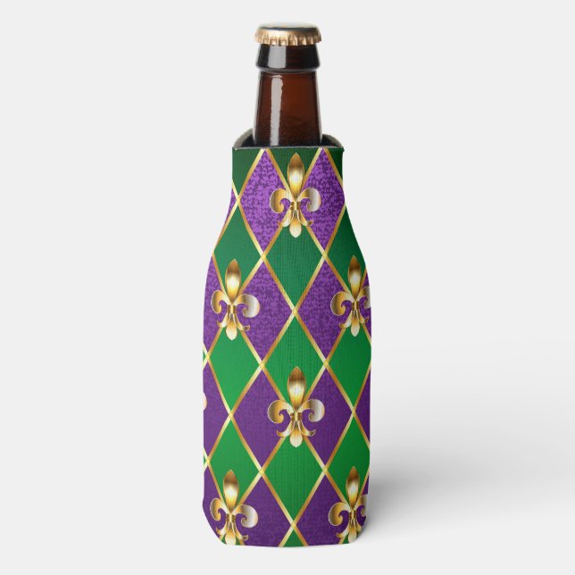 Rafraichisseur De Bouteilles Arrière - plan de bijoux Mardi Gras (Bottle Devant)
