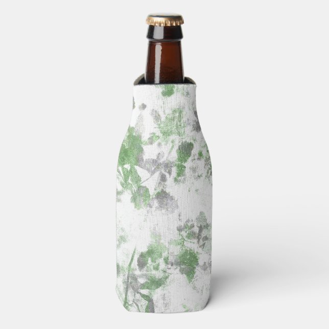 Rafraichisseur De Bouteilles Art moderne du motif de fleurs et de la texture mu (Bottle Devant)