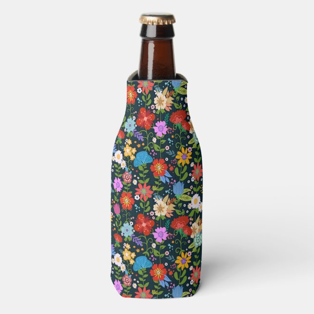 Rafraichisseur De Bouteilles Art populaire floral mexicain (Bottle Devant)
