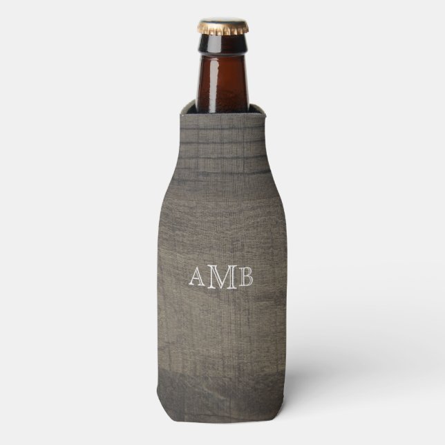 Rafraichisseur De Bouteilles Aspect Bois Monogrammé  (Bottle Devant)