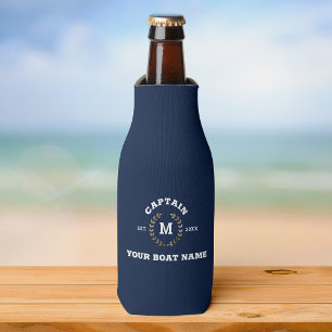 Rafraichisseur De Bouteilles Bateau sur mesure Capitaine Monogram Gold Laurel N