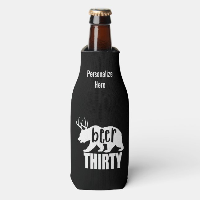 Rafraichisseur De Bouteilles Bière Trente Bouteille Koozie | Lettre bloc (Bottle Devant)