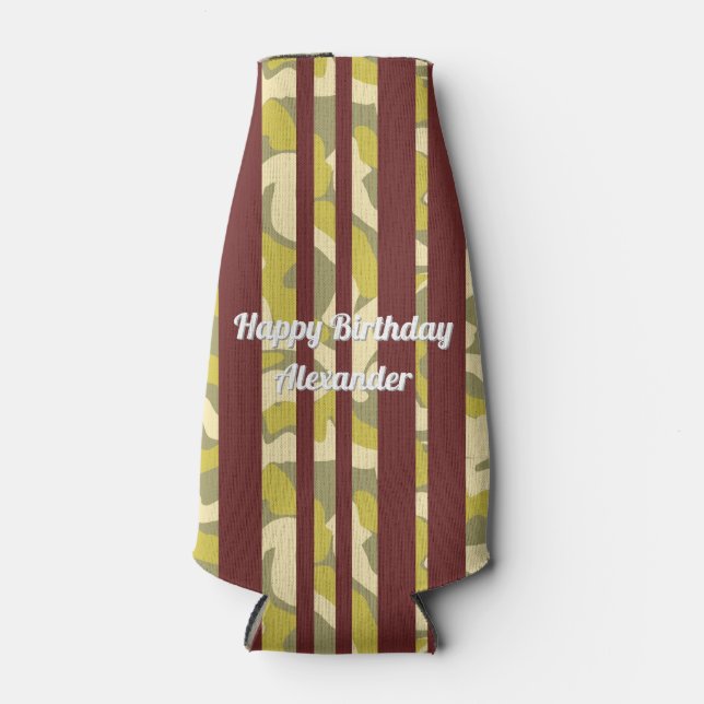 Rafraichisseur De Bouteilles Bold Abstract Stripes Pattern Any Age Birthday  (Devant)