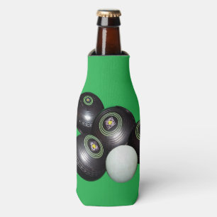Rafraichisseur De Bouteilles Boules De Pelouse Noire Sur Vert,