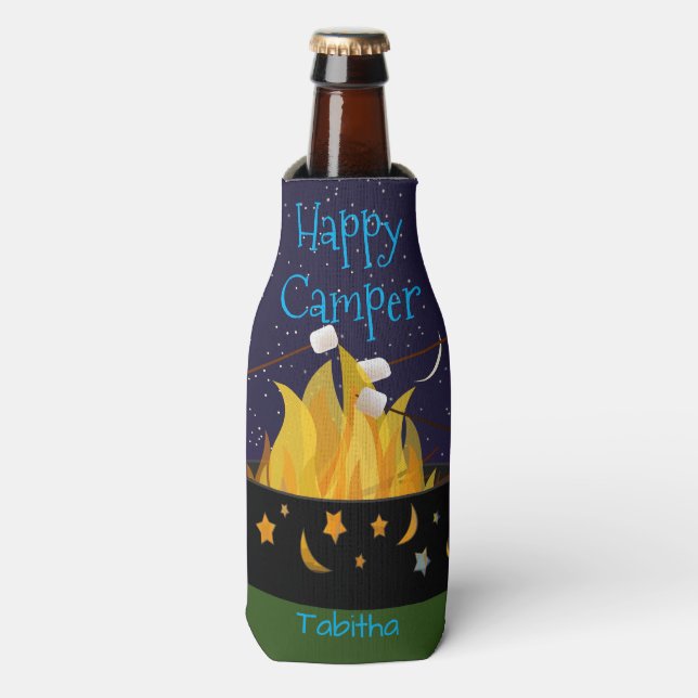 Rafraichisseur De Bouteilles Camper Feu de Camper Personnalisé (Bottle Devant)