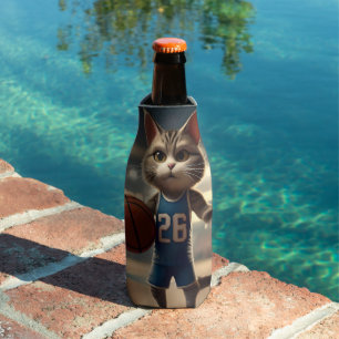Rafraichisseur De Bouteilles Chat de basket-ball,