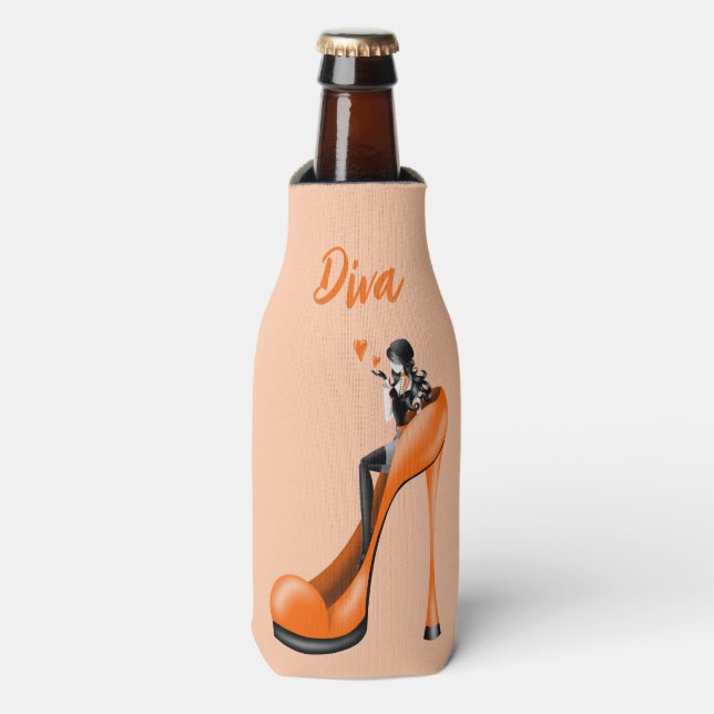 Rafraichisseur De Bouteilles Chic & Flirty Can Cooler - Élégance tendance (Bottle Devant)