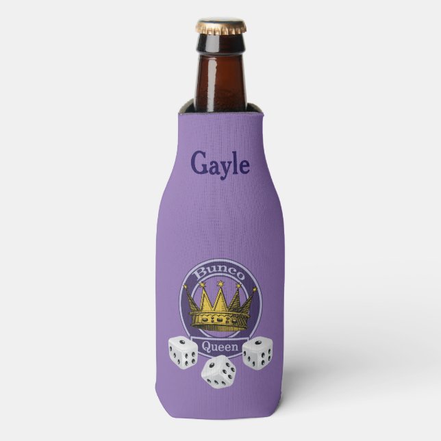 Rafraichisseur De Bouteilles Chiller Bouteille Personnalisé Bunco Queen (Bottle Devant)