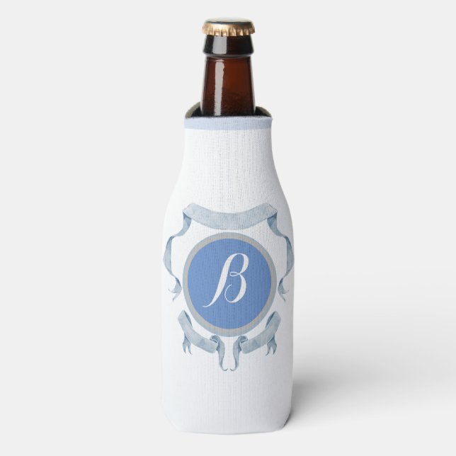 Rafraichisseur De Bouteilles Chinoiserie Blue Ribbons Shield (Bottle Devant)