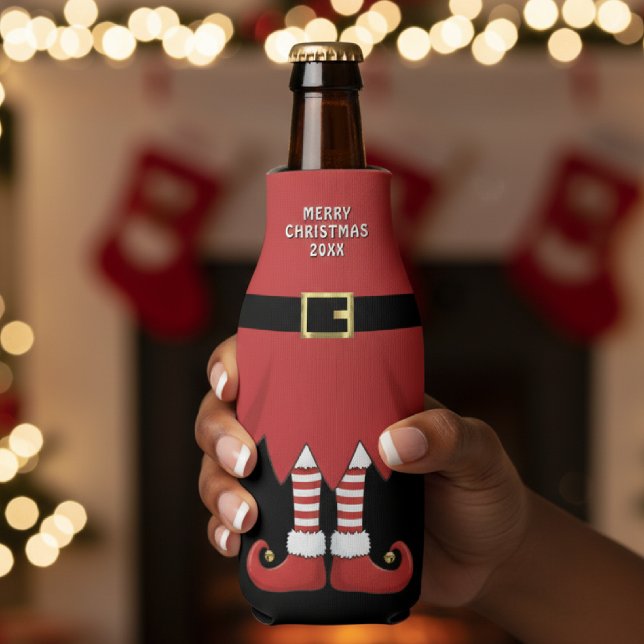 Rafraichisseur De Bouteilles Christmas Elf Holiday Red (Christmas Elf Holiday Red Bottle Cooler
)