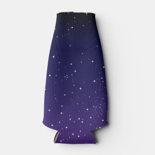 Rafraichisseur De Bouteilles Ciel nocturne étoilé violet foncé (Devant)