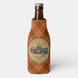 Rafraichisseur De Bouteilles Citrouille Patch Farm Rustic Automne Plaid Camion 