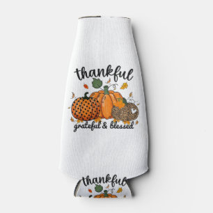 Rafraichisseur De Bouteilles Citrouille Reconnaissante Grateful Et Bénie