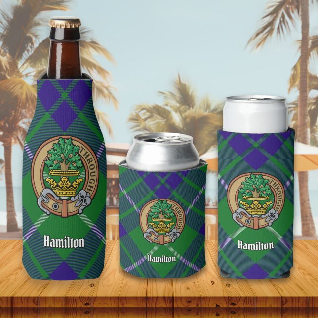 Rafraichisseur De Bouteilles Clan Hamilton Crest sur la chasse Tartan (Créateur téléchargé)