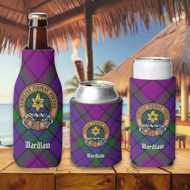 Rafraichisseur De Bouteilles Clan Wardlaw Crest sur Tartan (Créateur téléchargé)