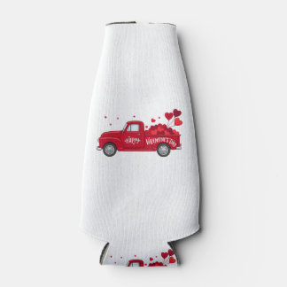 Rafraichisseur De Bouteilles Classic Red Truck Happy Valentine's Day Farmhouse 