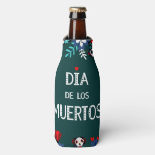 Rafraichisseur De Bouteilles Coloré Vert Dia de los Muertos Cercle de vie