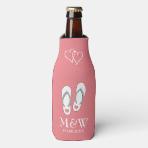 Rafraichisseur De Bouteilles Coral rose tongs flacons de plage bouteille de mar