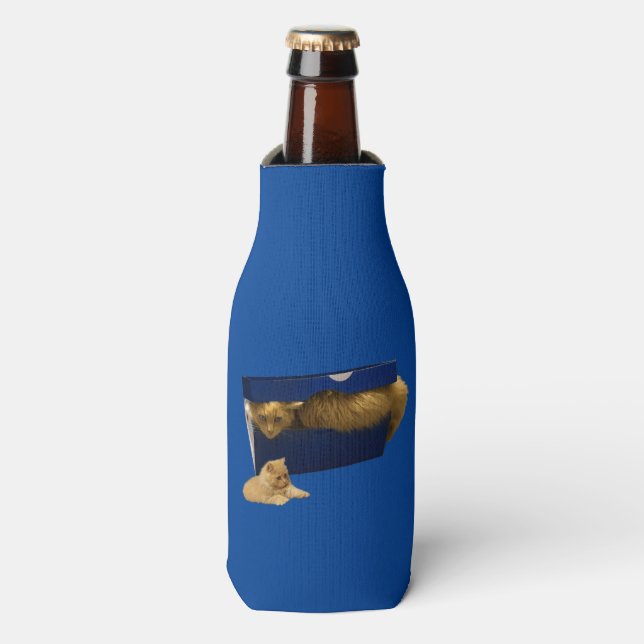 Rafraichisseur De Bouteilles "Cosy Hideaway : The Ginger Cat in the Shoe Box" (Bottle Devant)