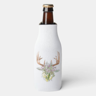 Rafraichisseur De Bouteilles Crâne De Cerf Moderne Et Couleurs Pastel Floral